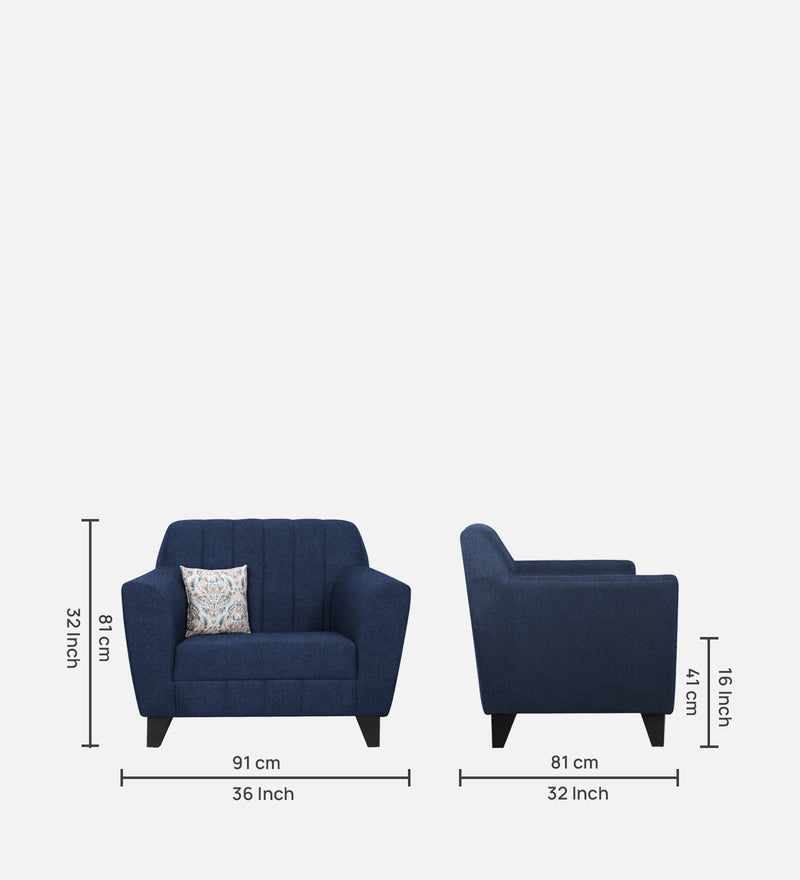 Java Comfortable and Luxurious soft Fabric 1 seater Sofas