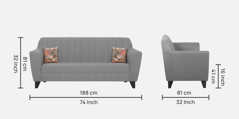 Java Comfortable and Luxurious soft Fabric 3 Seater Sofas