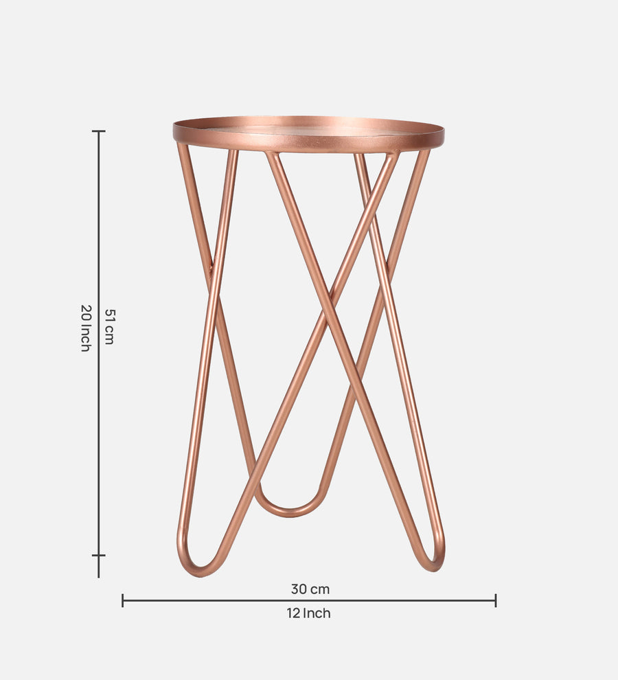 Kelso Iron Side Table In Coper Colour