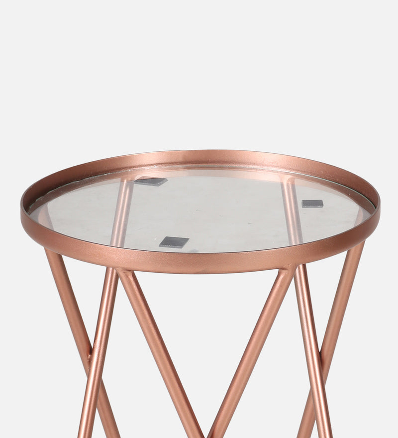 Kelso Iron Side Table In Coper Colour