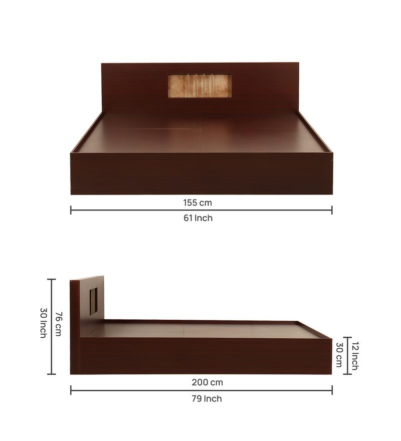 Kyoto Engineered Wood Double Bed