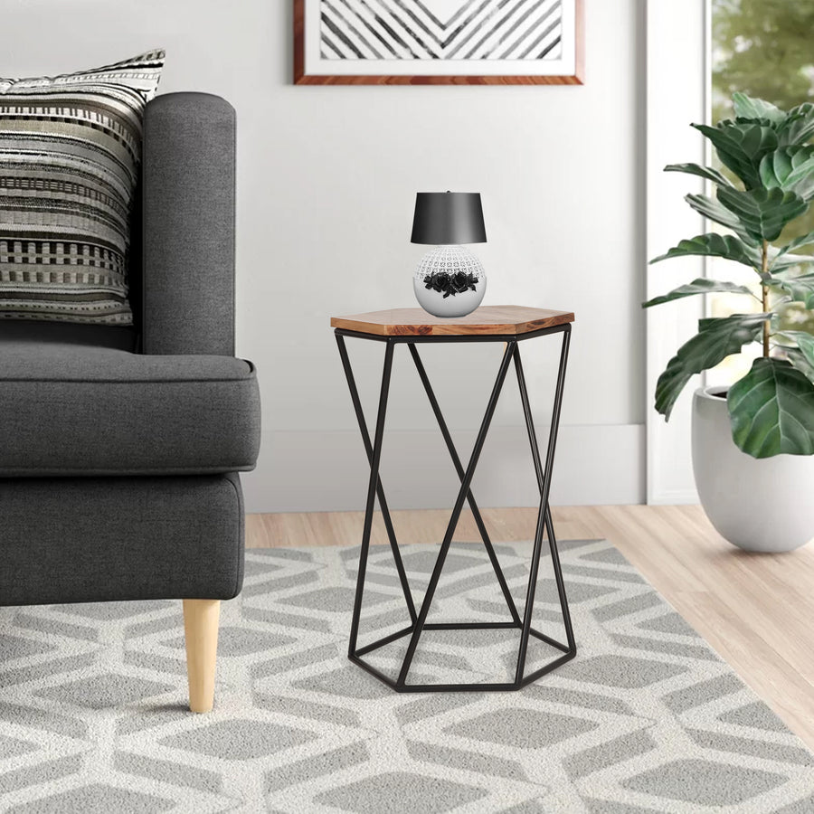 Lisbon End Table in Black Finish