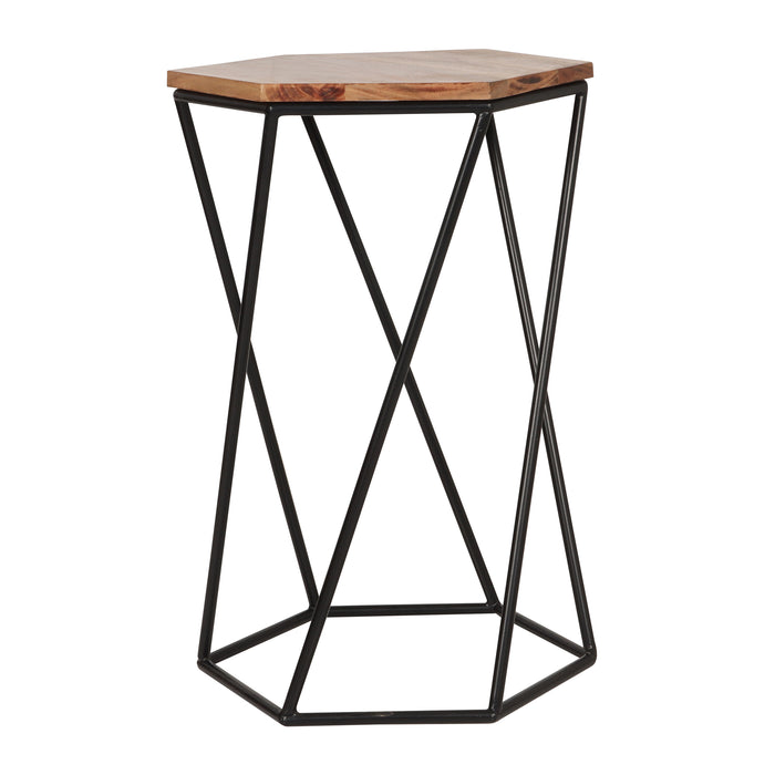 Lisbon End Table in Black Finish