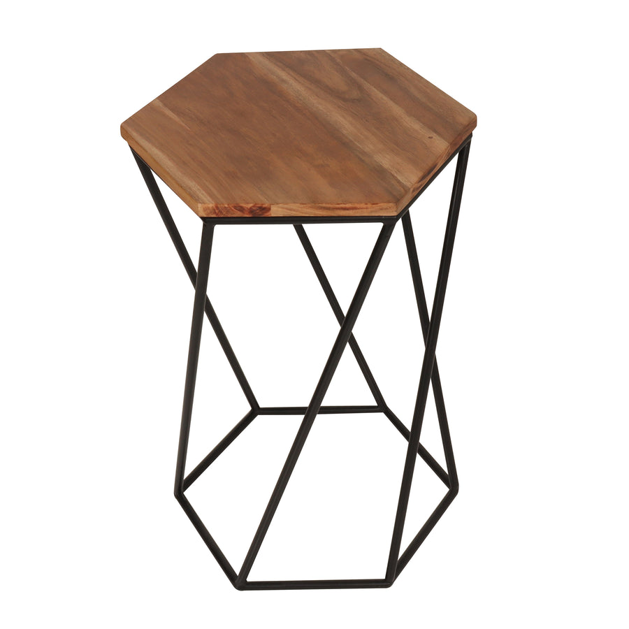 Lisbon End Table in Black Finish