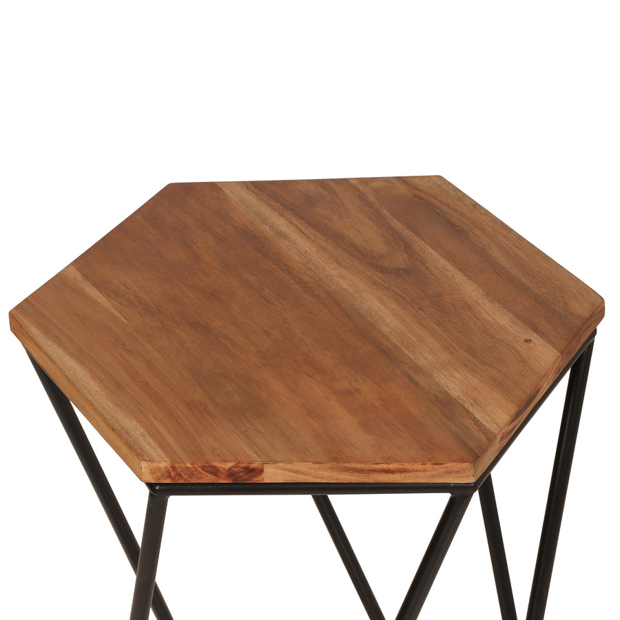 Lisbon End Table in Black Finish