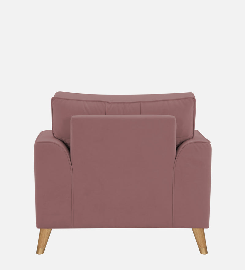 Opera Luxury Velvet Fabric 1 seater Sofa in Berry Wine Colour