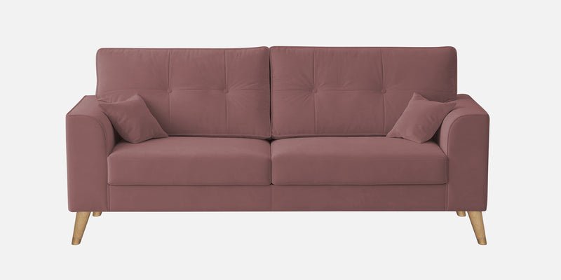 Opera Luxury Velvet Fabric 3 seater Sofa in Berry Wine Colour