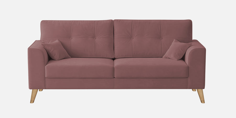 Opera Luxury Velvet Fabric 3 seater Sofa in Berry Wine Colour