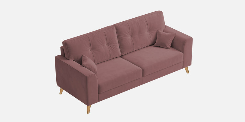 Opera Luxury Velvet Fabric 3 seater Sofa in Berry Wine Colour