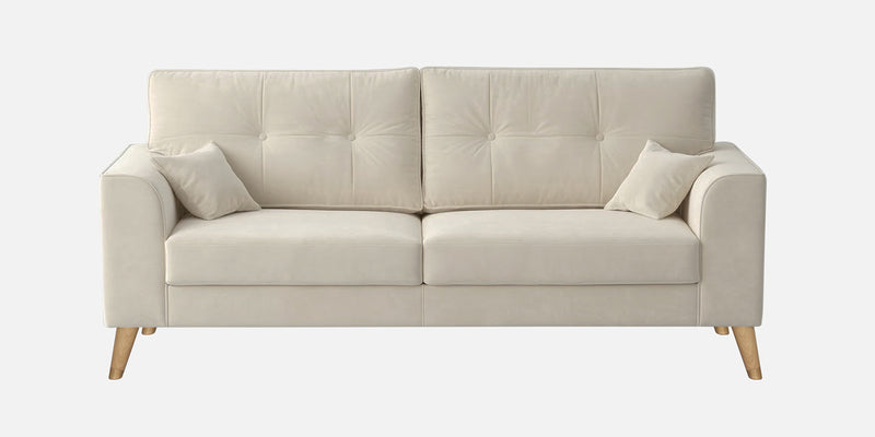 Opera Luxury Velvet Fabric 3 seater Sofa in Camel Beige Colour