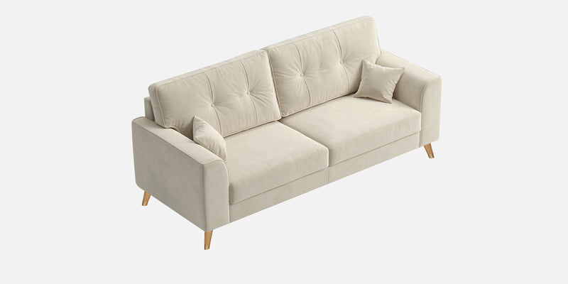 Opera Luxury Velvet Fabric 3 seater Sofa in Camel Beige Colour