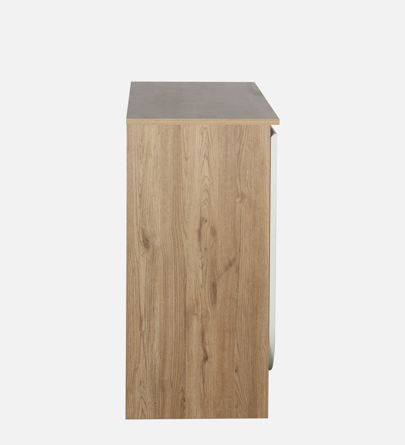 Opera Luxury Console Table In Light Walnut & Frosty White Colour