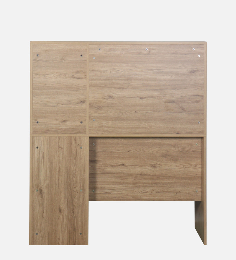 Opera Luxury Study Table In Light Walnut & Frosty White Colour