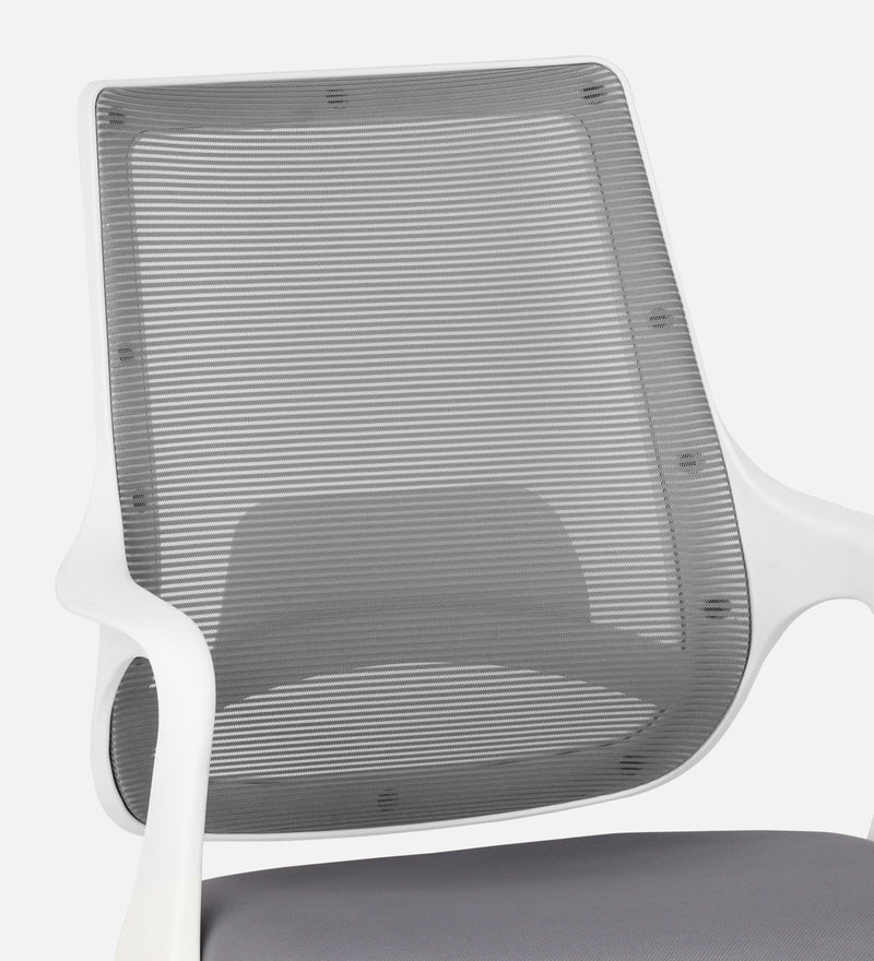 Opera Luxury Medium Back Office Chair In White Color