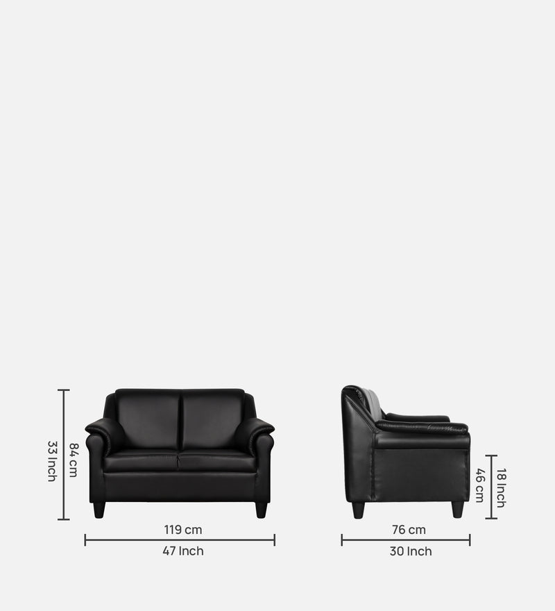 Madison leatherette and Fabric 2 seater Sofa