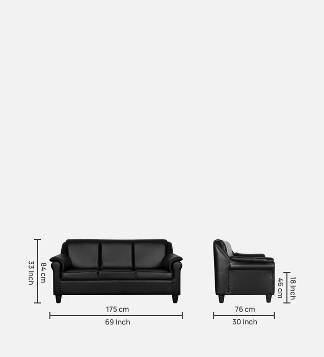 Madison leatherette and Fabric 3 seater Sofa