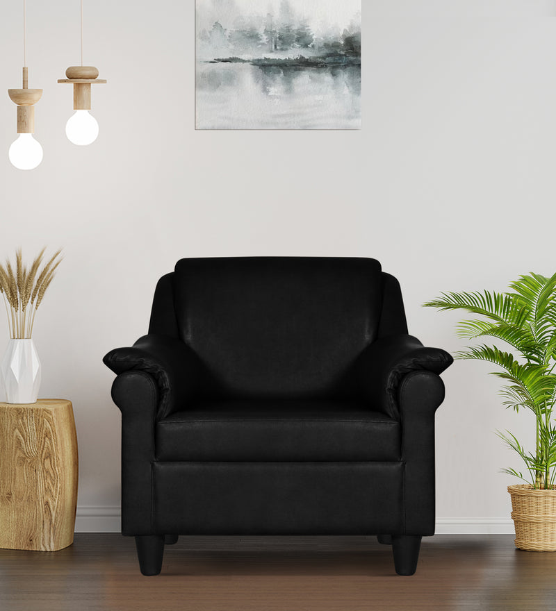 Madison leatherette and Fabric 1 seater Sofa