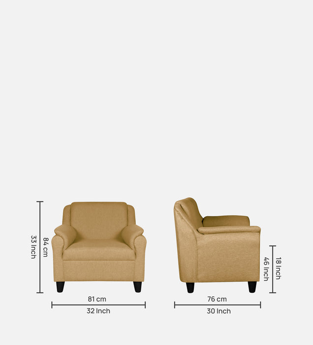 Madison leatherette and Fabric 1 seater Sofa