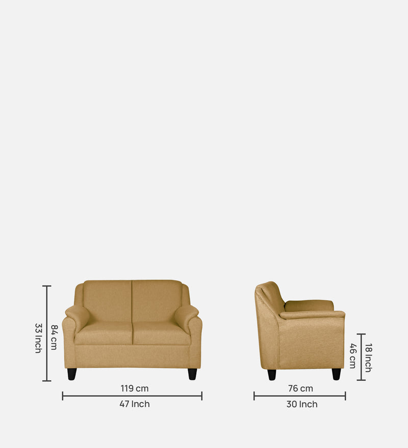 Madison leatherette and Fabric 2 seater Sofa