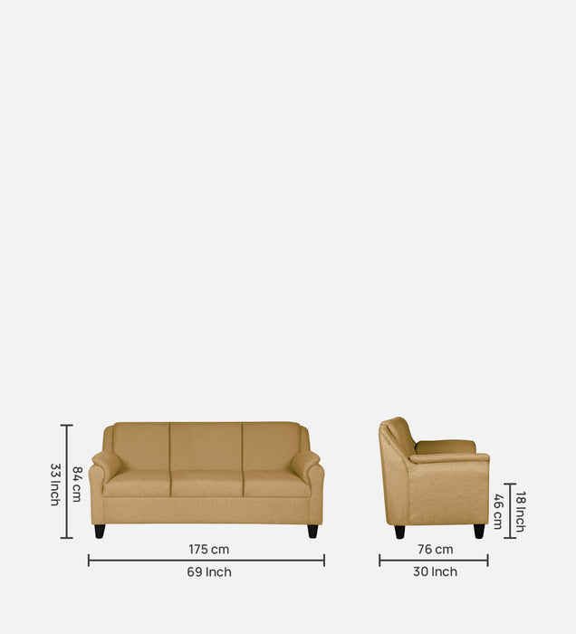 Madison leatherette and Fabric 3 seater Sofa