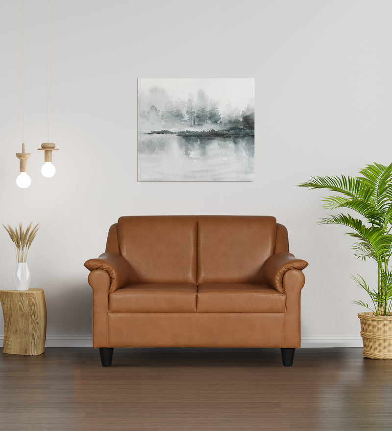 Madison leatherette and Fabric 2 seater Sofa