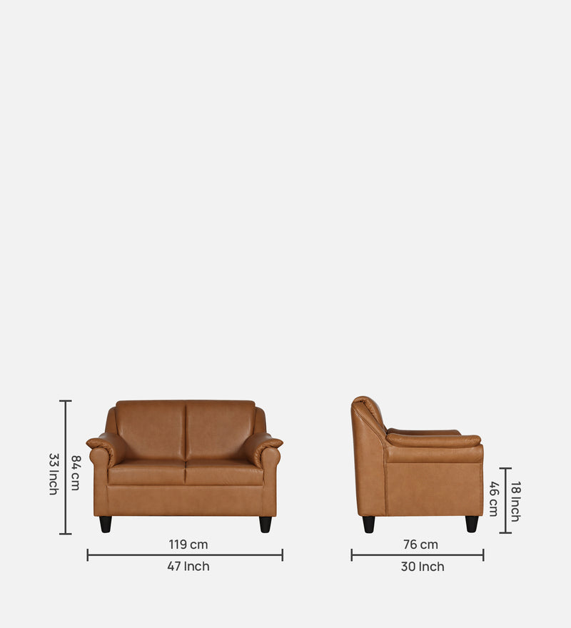 Madison leatherette and Fabric 2 seater Sofa