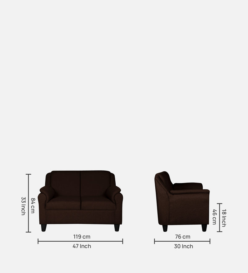 Madison leatherette and Fabric 2 seater Sofa