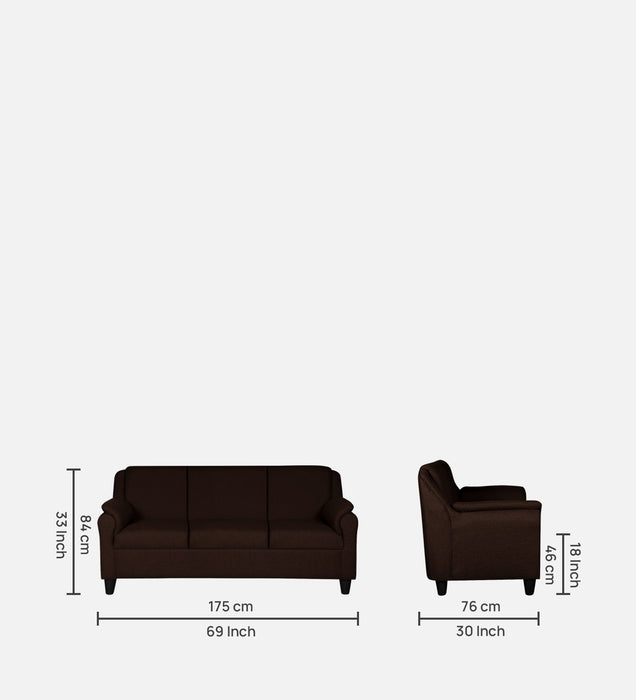 Madison leatherette and Fabric 3 seater Sofa