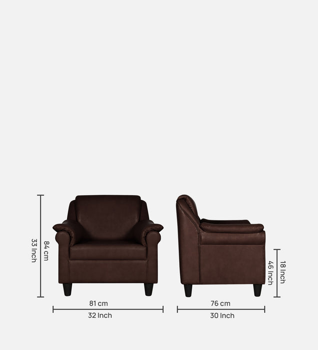 Madison leatherette and Fabric 1 seater Sofa