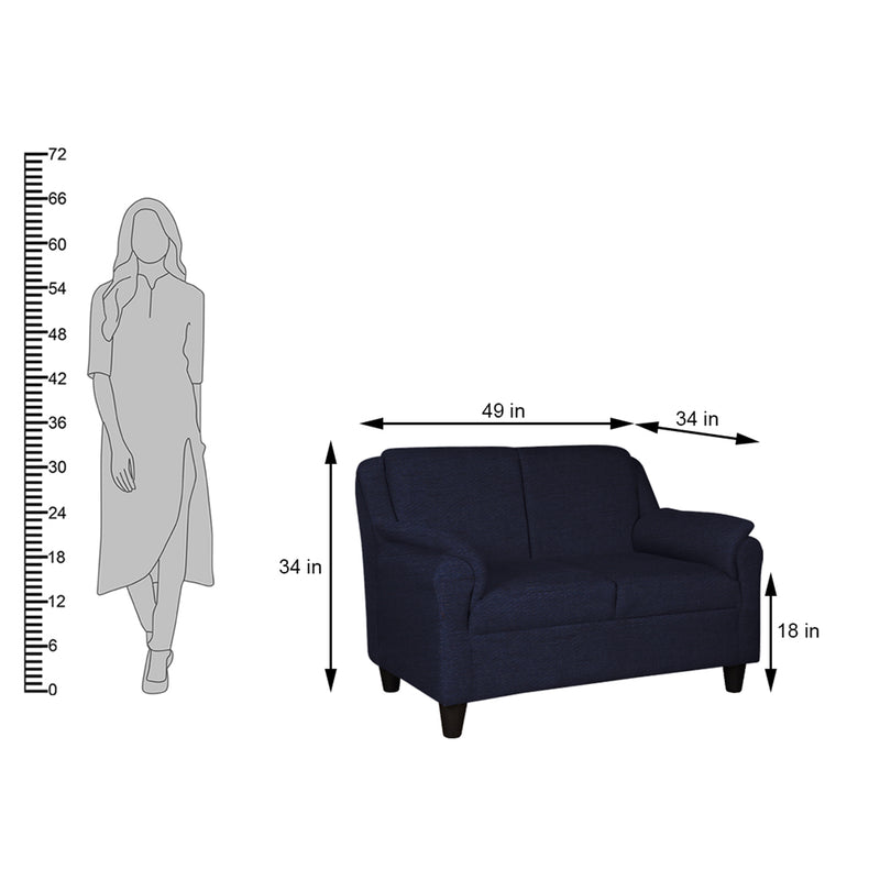 Madison leatherette and Fabric 2 seater Sofa