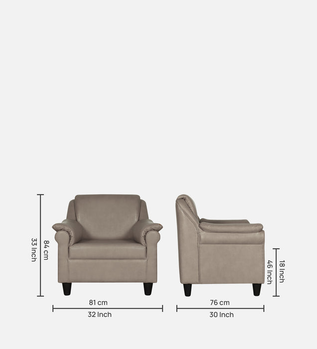 Madison leatherette and Fabric 1 seater Sofa