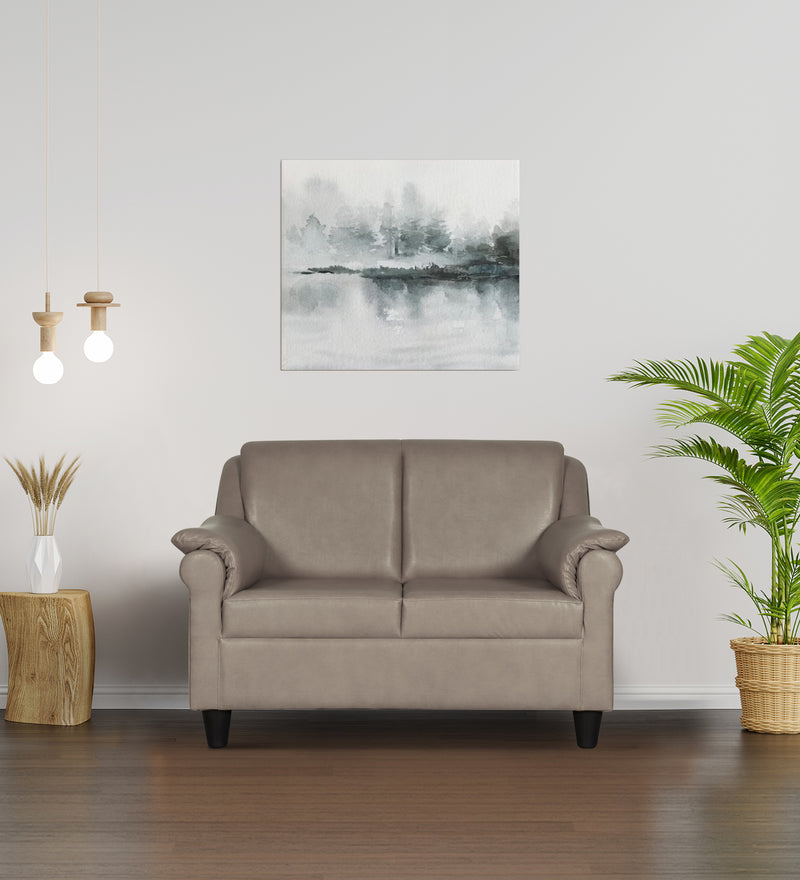 Madison leatherette and Fabric 2 seater Sofa