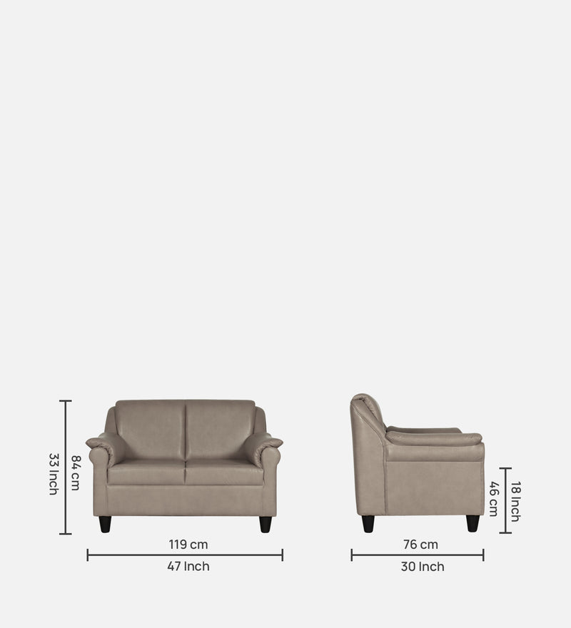 Madison leatherette and Fabric 2 seater Sofa