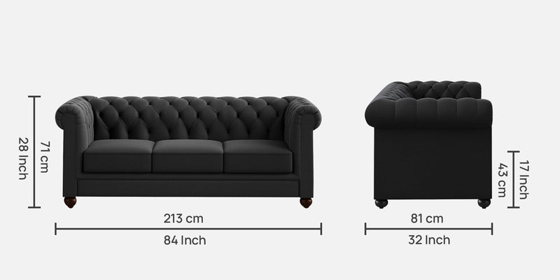 Manchester Fabric 3 Seater Sofa