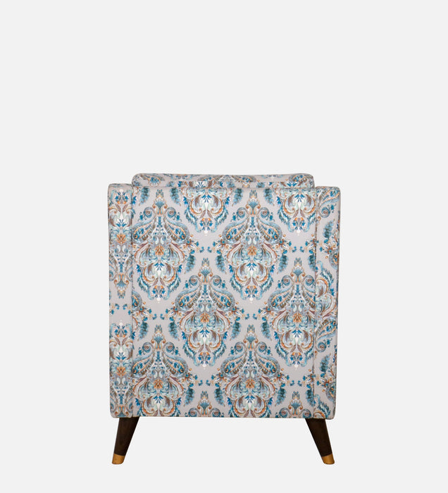 Mario fabric Wing Chair In Blue Floral Color