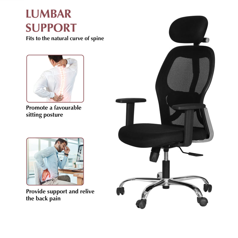 Matrix Torin High Back Office Chair In Black Colour