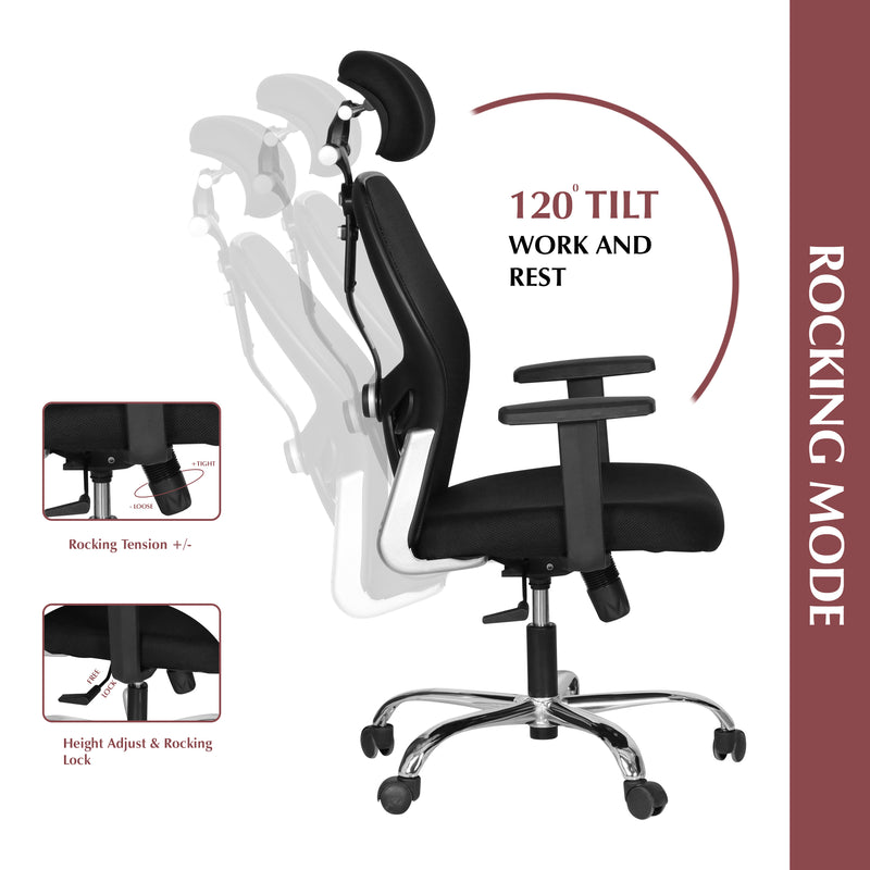 Matrix Torin High Back Office Chair In Black Colour