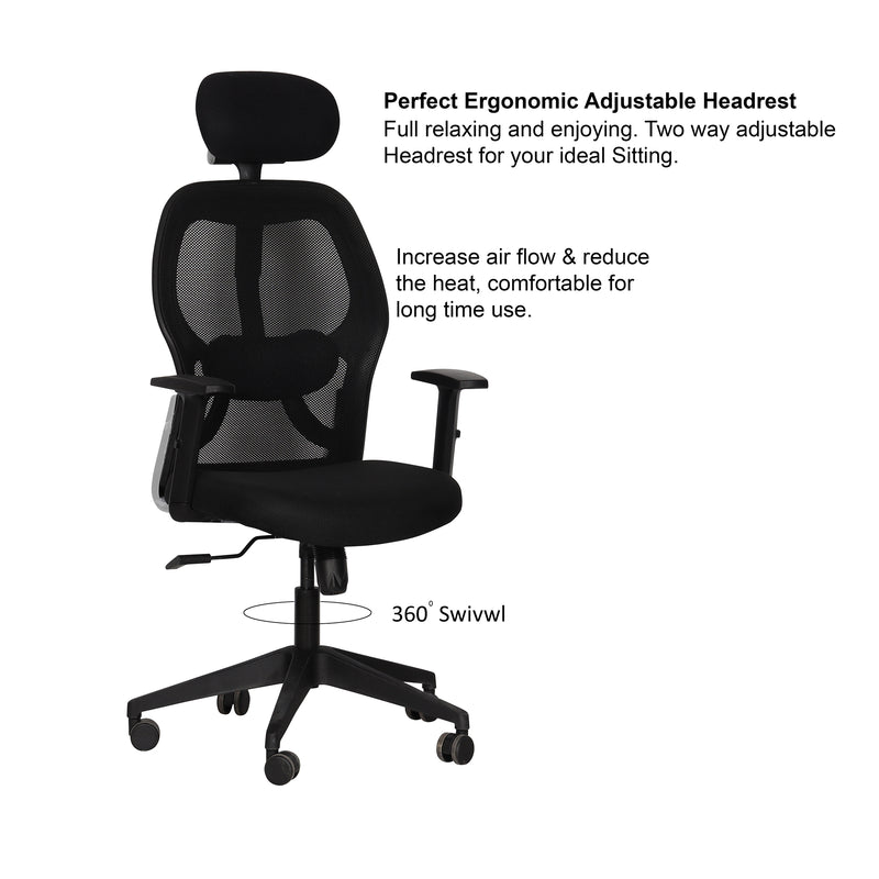 Matrix Evolve High Back Office Chair In Black Colour