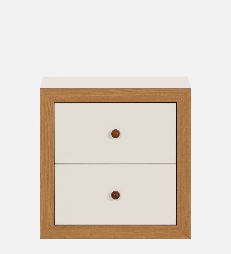 Matrix BedSide Table Urban Teak & Frosty White Colour