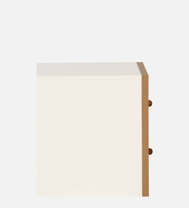 Matrix BedSide Table Urban Teak & Frosty White Colour