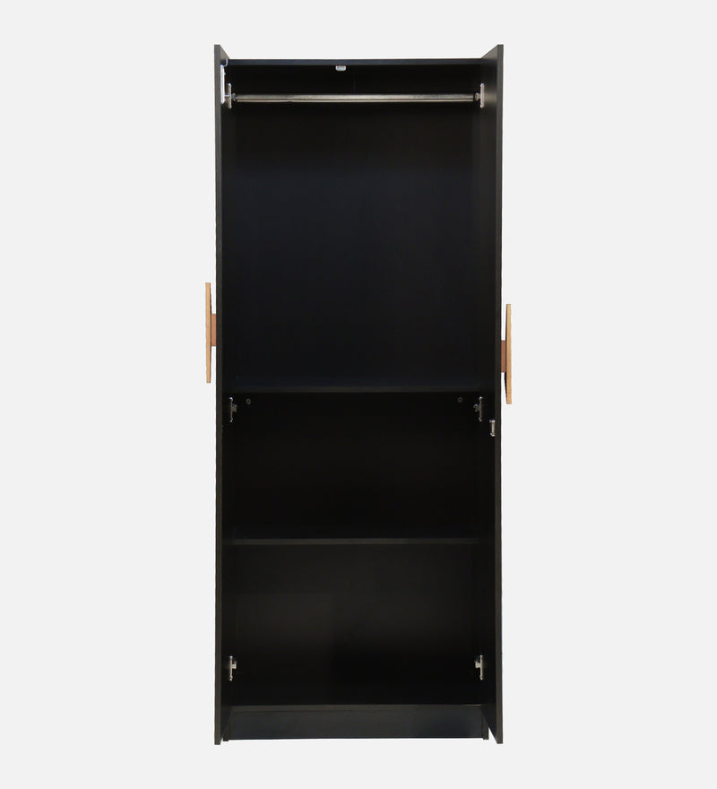 Maya 2 Door Wardrobe With Mirror In Black Wenge Colour