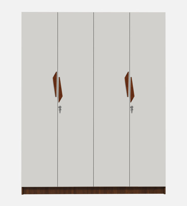 Maya 4 Door Wardrobe In Teak & White Colour