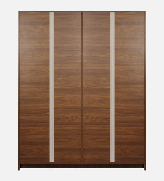 Maya 4 Door Wardrobe In Teak & White Colour