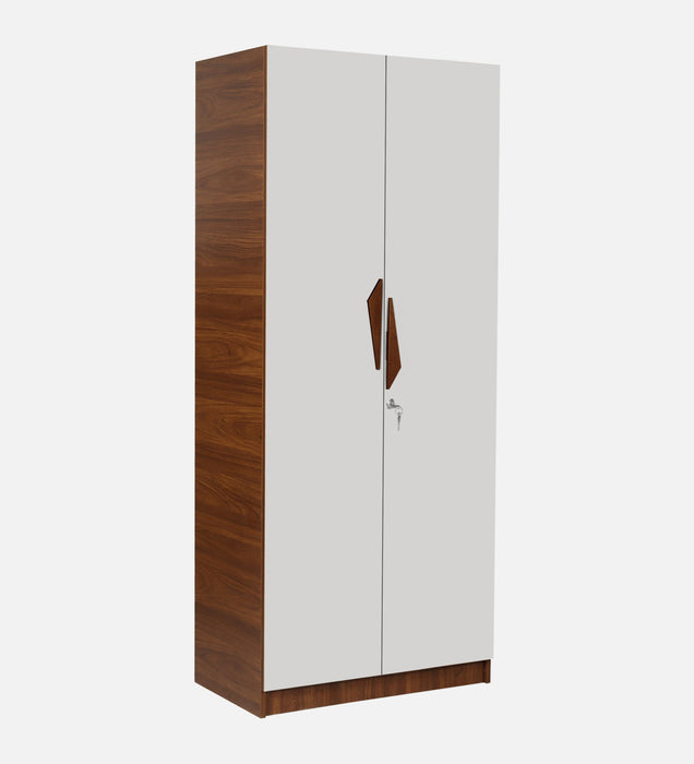 Maya 2 Door Wardrobe In Teak & White Colour