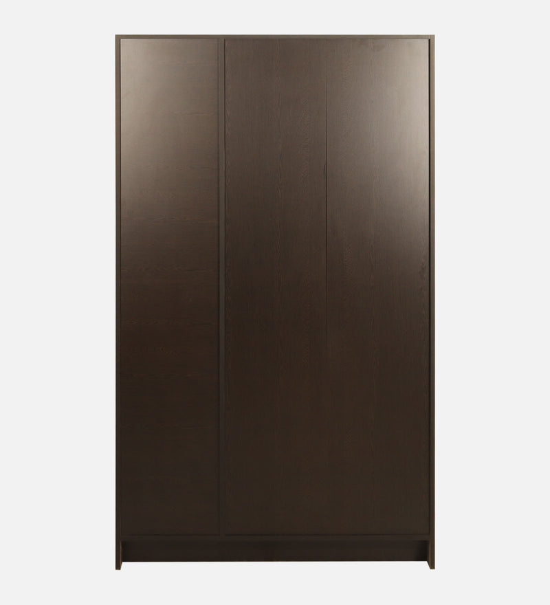 Mustang 3 Door Wardrobe With Mirror & Locker In Black Wenge & Frosty White Colour