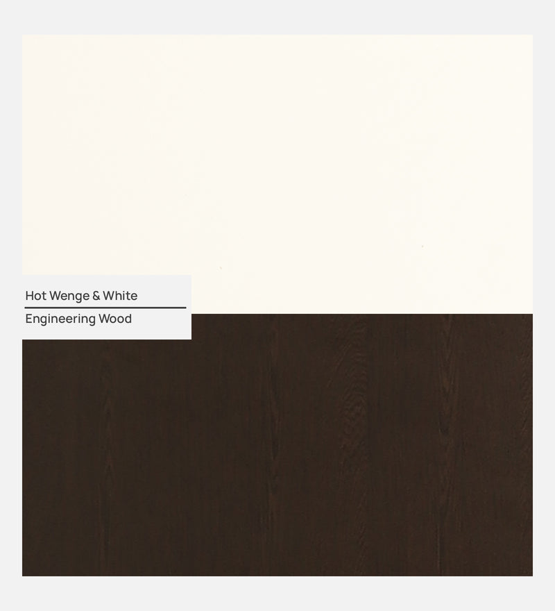 Mustang 3 Door Wardrobe With Mirror & Locker In Black Wenge & Frosty White Colour