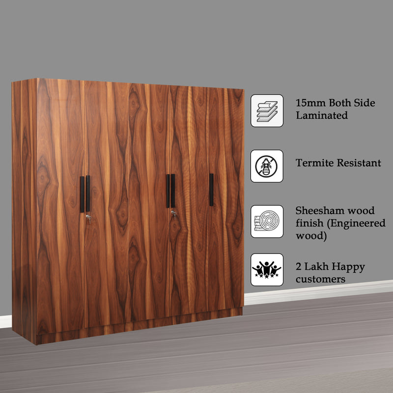 Mustang 5 Door wardrobe in Vintage Sheesham Colour