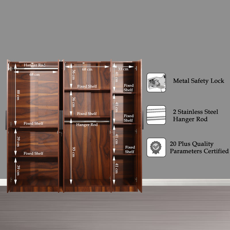 Mustang 5 Door wardrobe in Vintage Sheesham Colour