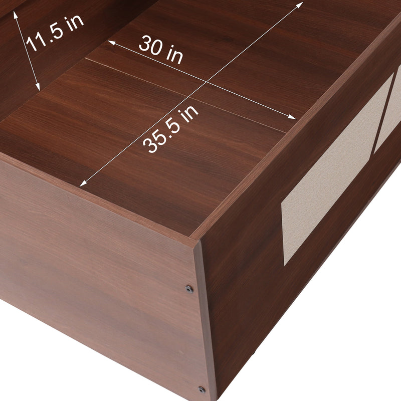 Native Single Bed in Brown Finish with Box Storage