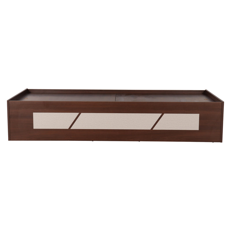 Native Single Bed in Brown Finish with Box Storage